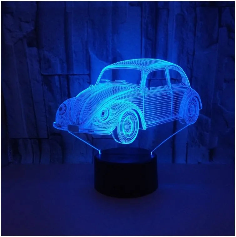 Modern touch control LED table lamp with acrylic shade on a black square base