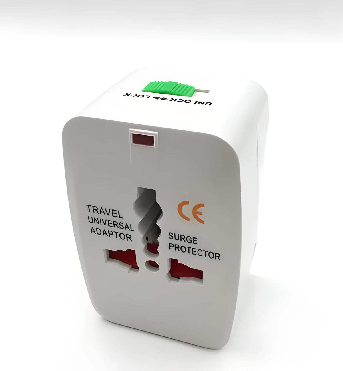 Universal travel plug adapter converter on a white background