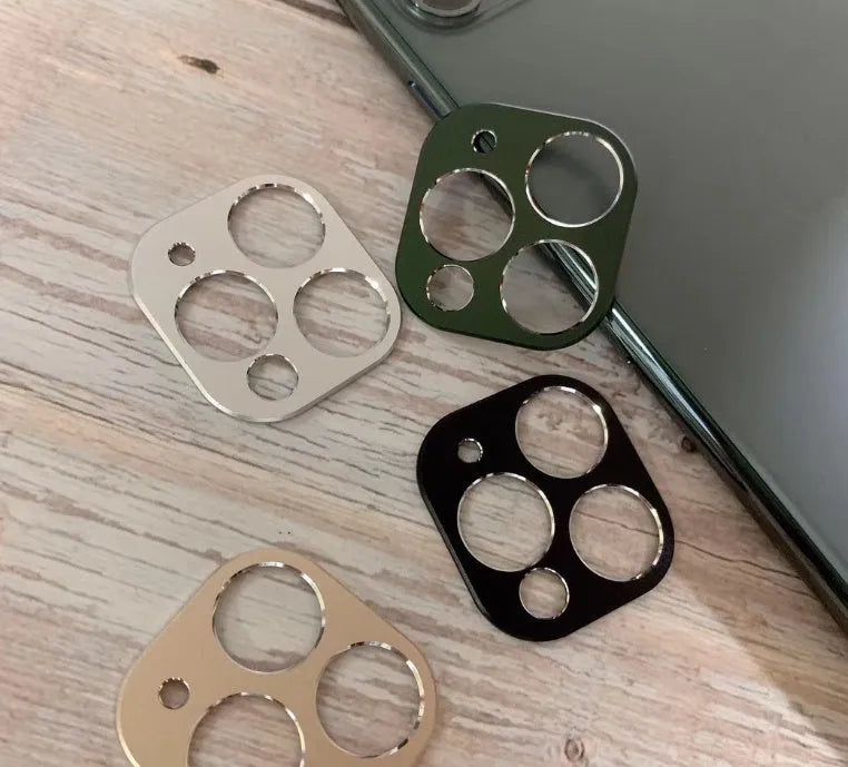Metal camera lens protection ring for iPhone 11 and iPhone 11 Pro in various colours