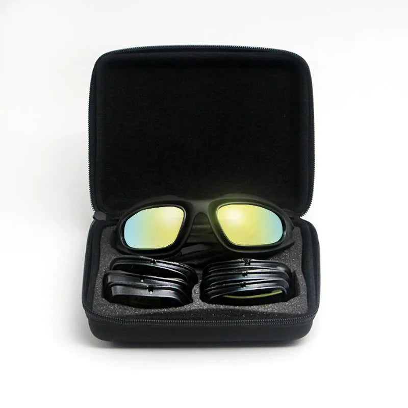 Tactical polarised sunglasses for outdoor cycling with dustproof sports frames