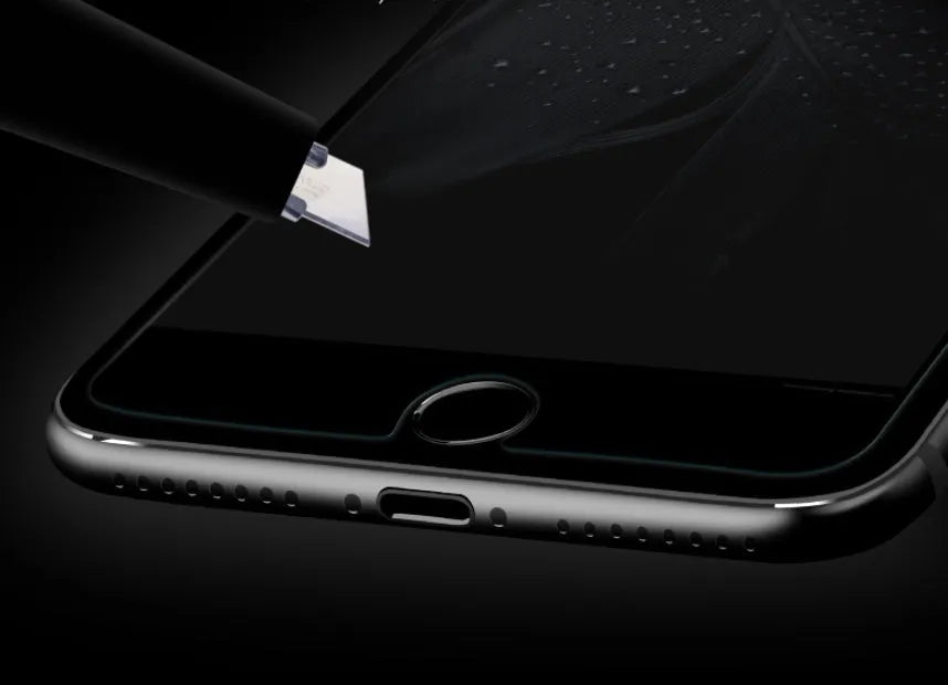 Tempered glass anti-spy screen protector for Apple iPhones with anti-reflective film