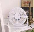 Black and white mini portable USB fan with adjustable angle for laptop and desktop cooling
