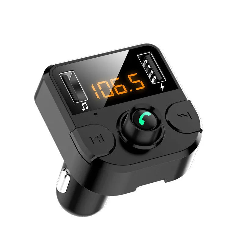 Black BT36B car MP3 Bluetooth player unit for cigarette lighter socket.