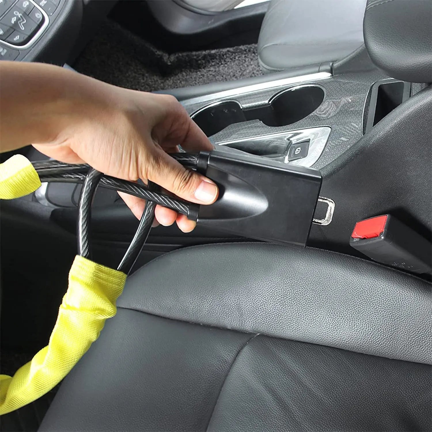 Car steering wheel lock with wire rope design and copper core for General Motors vehicles