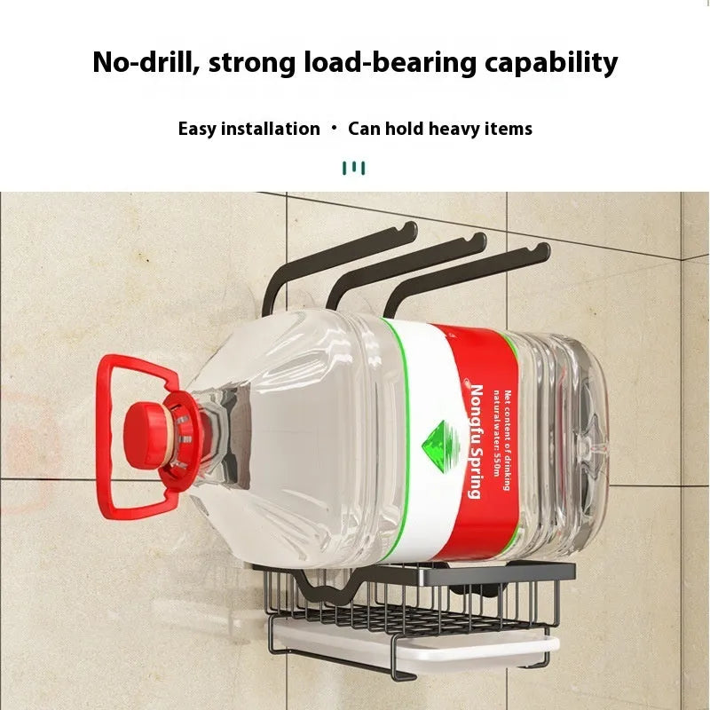 Foldable plastic kitchen draining storage rack for dishcloths and sponges with wall or countertop mounting