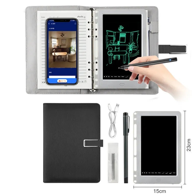 85-inch electronic writing pad with smart pen and USB charger in stitching appearance design