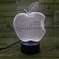 3D fruit-shaped night light with colourful LED effects and touch control, dimensions 220x130x90mm