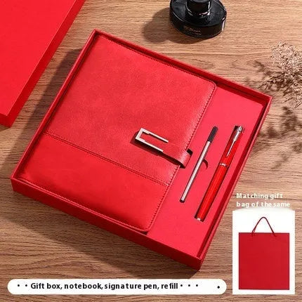 A5 soft leather notebook in business brown colour with pu cover and wood-free paper pages