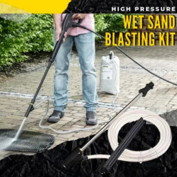 Ceramic derusting nozzle with stainless steel handle for Karcher K series sand blasting.