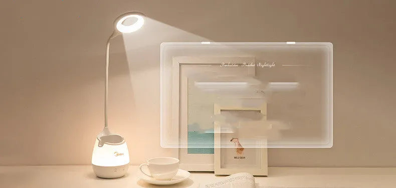 Green, pink and white USB rechargeable table lamps with touch switch control