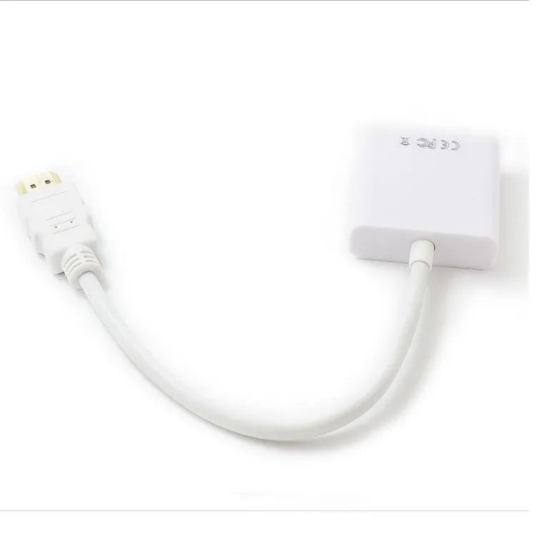 HDMI to VGA converter cable with 0.3m black cable and female VGA port