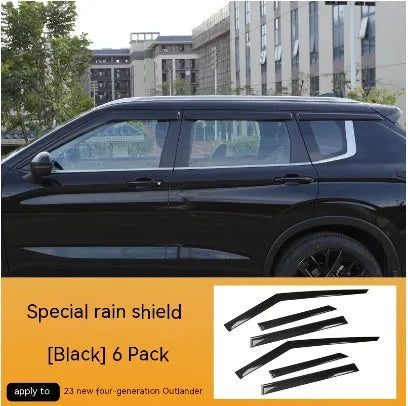 2023 Mitsubishi Outlander window deflectors in engineering plastic, black and translucent options