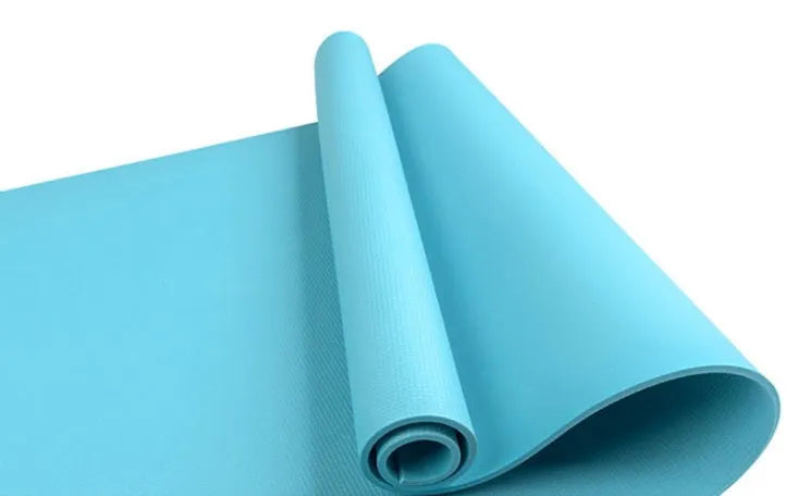 EVA yoga mat in choice of colours with 4mm or 6mm thickness options for fitness exercises