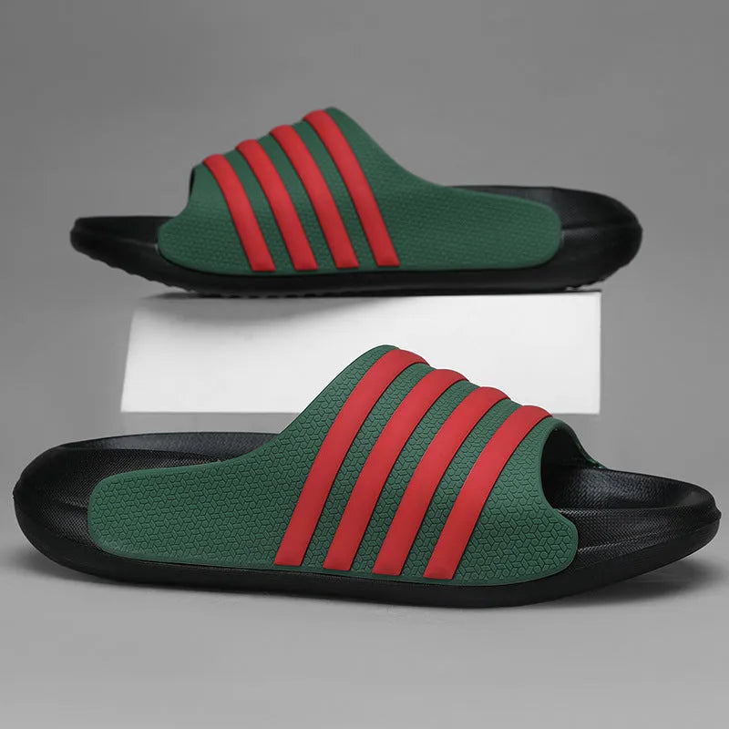 Casual sports slippers with EVA sole and PVC upper in neutral leisure style