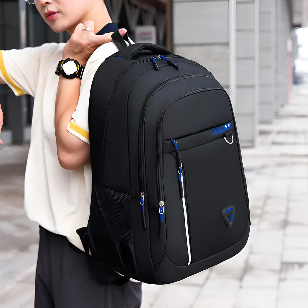 Men's Oxford cloth schoolbag in four colours with large capacity and air pillow belt