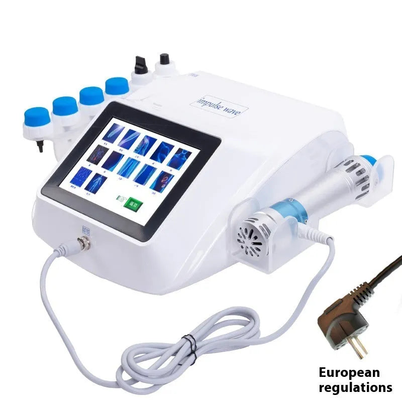 Electromagnetic extracorporeal shock wave physiotherapy instrument with handheld remote control
