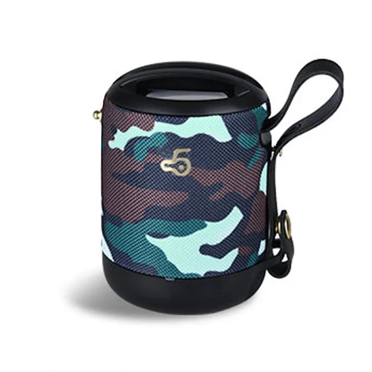 Wireless portable Bluetooth speaker with changeable leather casing in multiple colour options