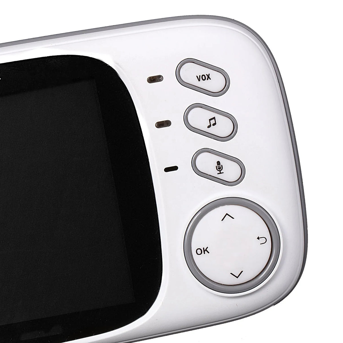 VB603 digital wireless baby monitor with parent unit showing 3.2-inch colour screen and separate camera unit.