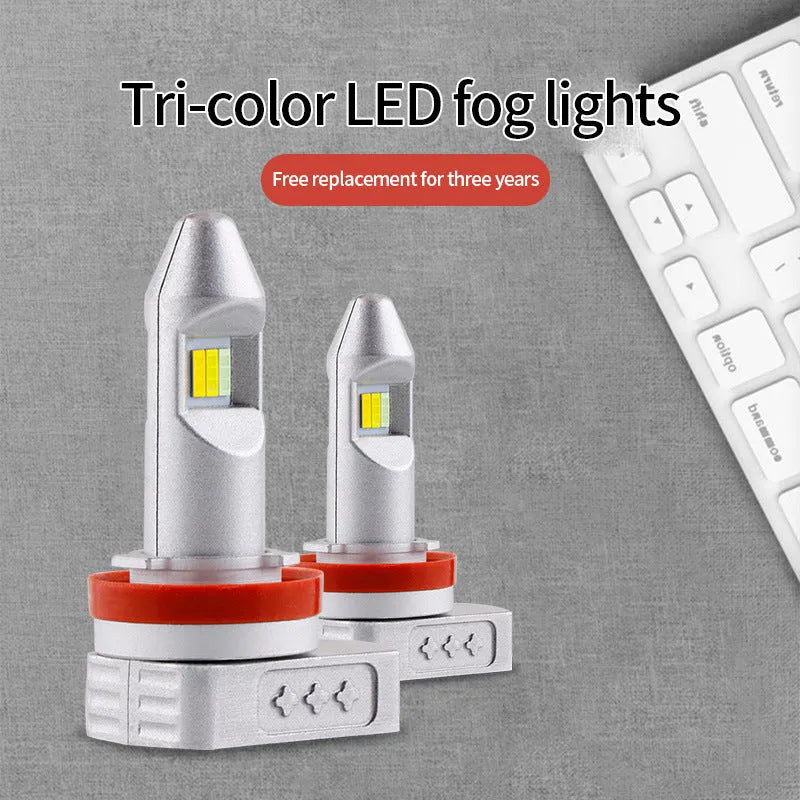 Aluminium housing LED fog lamp bulb for universal car and motorcycle fitment in H8 H11 9005 formats