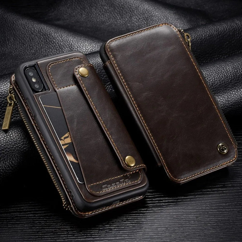 PU leather flip phone case for Samsung Note9 in black, brown and red colour options