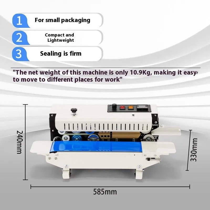 Handheld manual sealing machine with date printing function for plastic bag food packaging