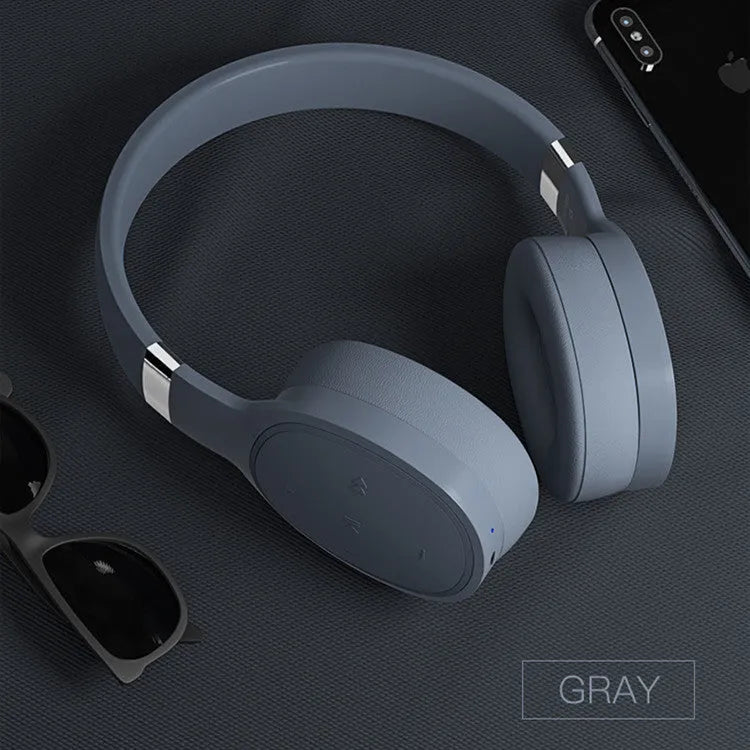 Wireless Bluetooth headset in black colour with adjustable headband and memory foam ear cushions