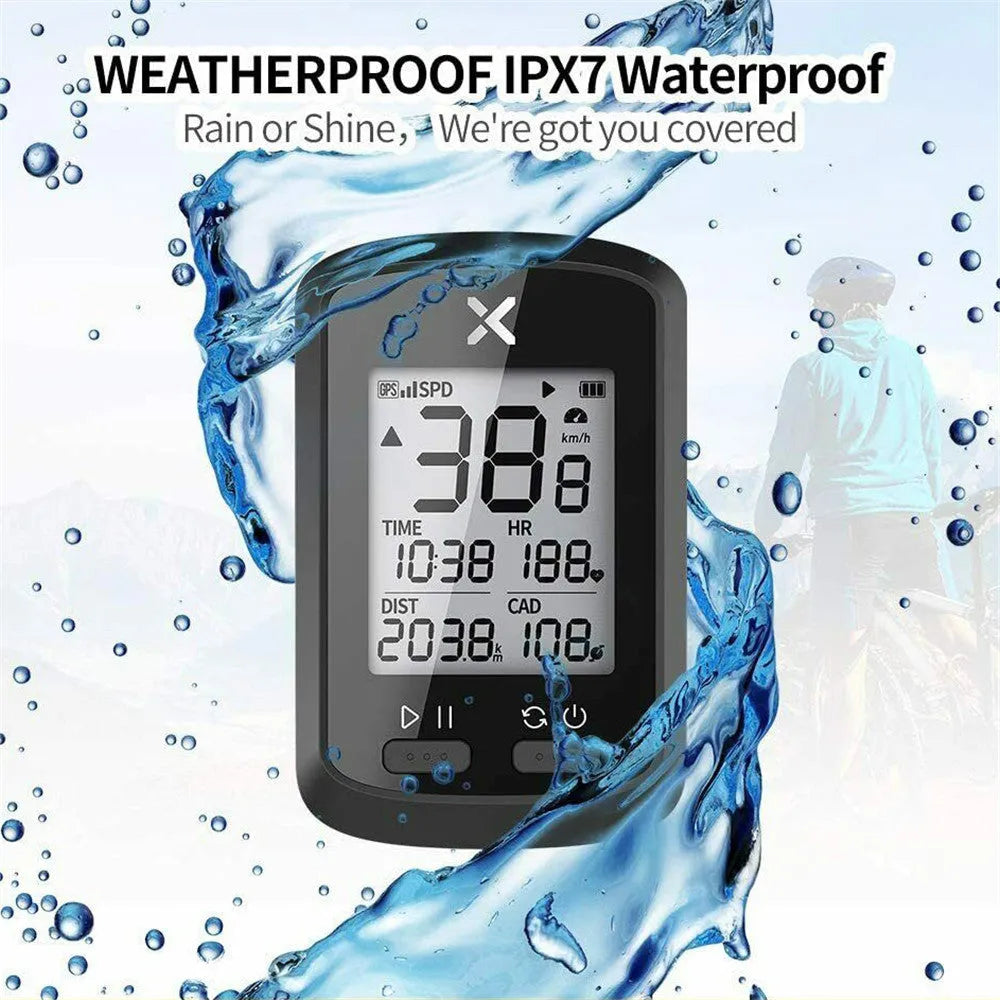 Black plastic waterproof bicycle riding stopwatch digital timer for cycling sports