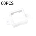Small white plastic lampshade for LED light bracket, shown next to a ruler showing 1.7cm and 6cm dimensions.
