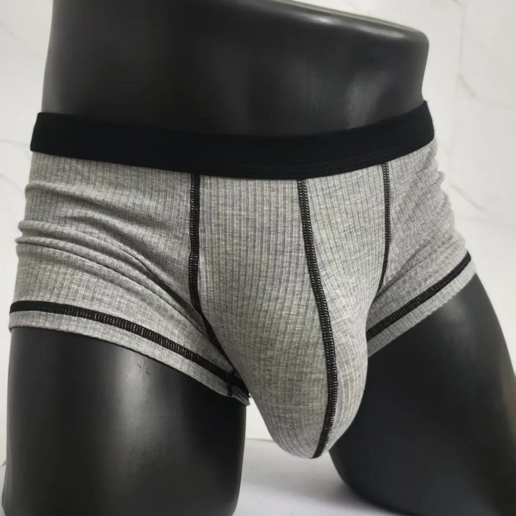 Men's breathable boxer shorts in solid colours with body-shaping function