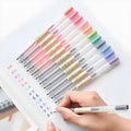 Muji 0.5mm gel pen 12-piece set with fine aqueous ink and ink prevention mechanism