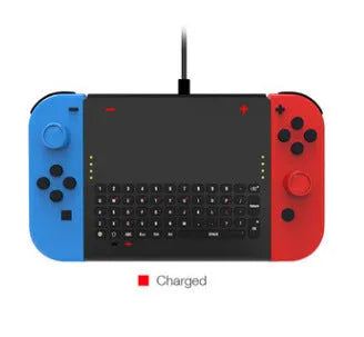 Black felt pouch for Nintendo Switch console with a carrying handle and game card slots