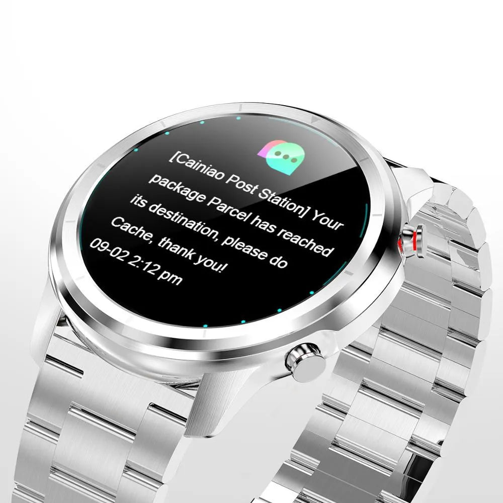 LEMFO LF26 smart bracelet with 1.3-inch screen in Brown Black colour on a wrist.