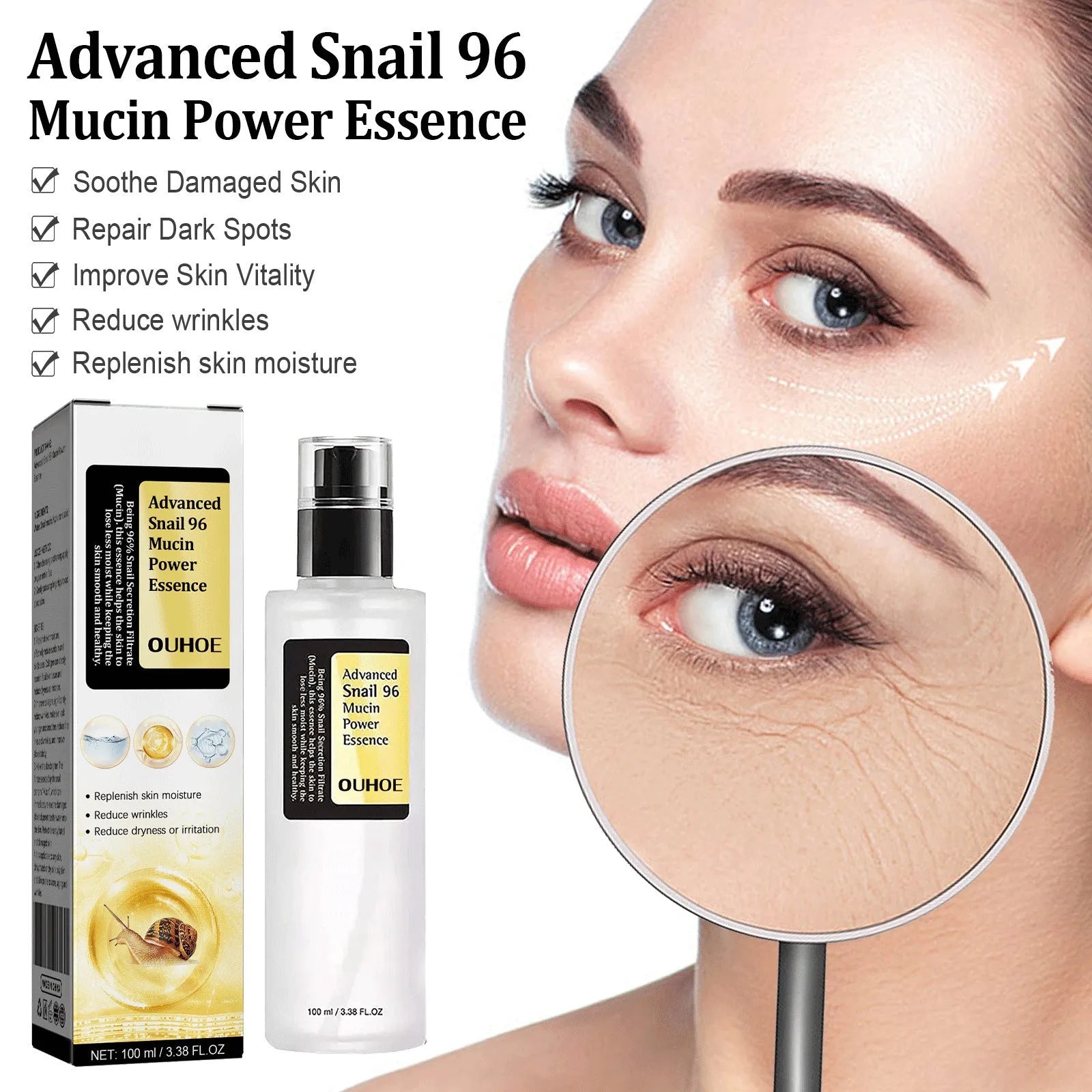 Original Snail Serum Collagen Facial Serum in 100ml bottle with hydrating and brightening properties