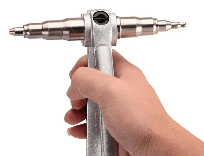 Manual tube expander tool for 6-22mm refrigeration pipes in black or silver finish
