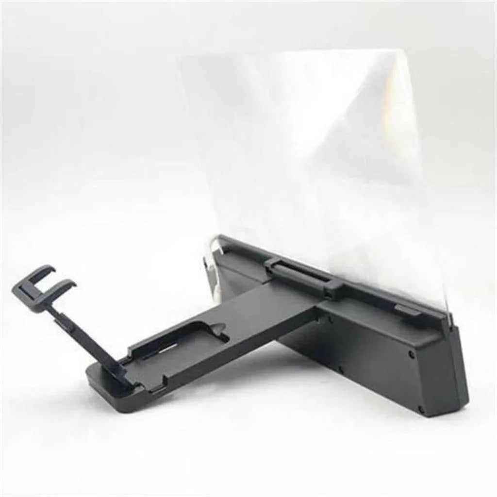 12-inch foldable mobile phone screen amplifier with built-in speakers and adjustable gooseneck
