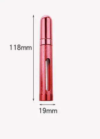12ml aluminium portable perfume bottle with glass liner in assorted colours