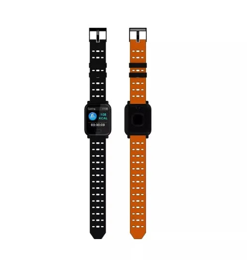 A6 colour screen smart bracelet with black silicone strap showing 1.3-inch display