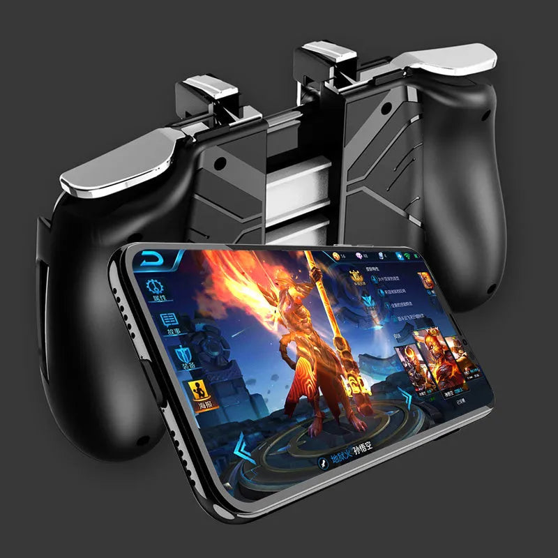 OEM mobile game controller handle in black, blue, or white colours for smartphone gaming