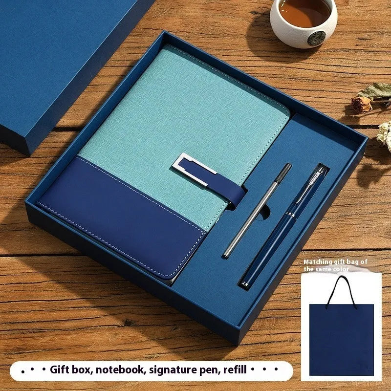 A5 soft leather notebook in business brown colour with pu cover and wood-free paper pages