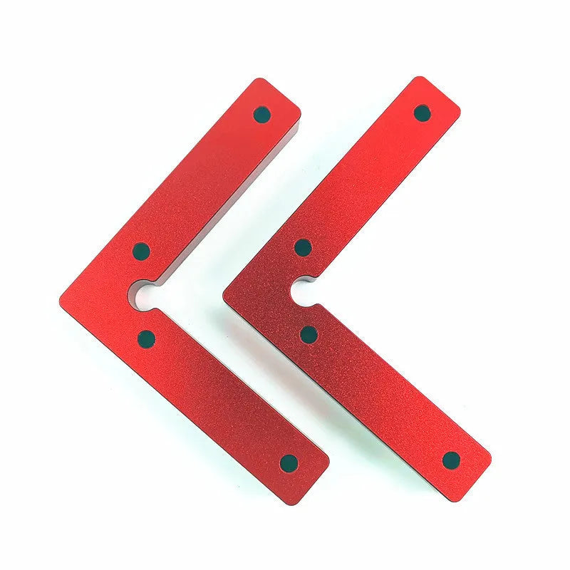 Aluminium alloy right angle woodworking positioning block with measurement scales