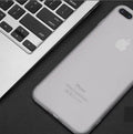 A black TPU silicone mobile phone shell for an iPhone model, showing its flexible form.