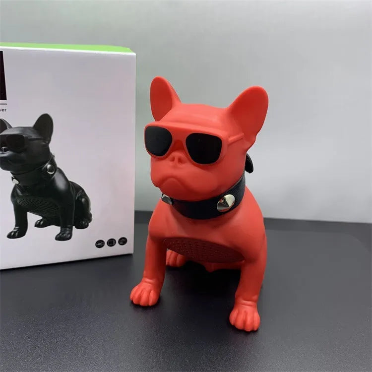 Mini full body bulldog Bluetooth speaker in black red or white with 3W power