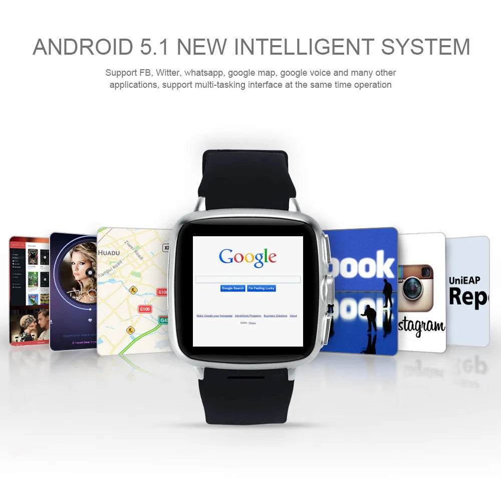 Z01 smart watch on wrist showing black or white colour with 1.54-inch touchscreen