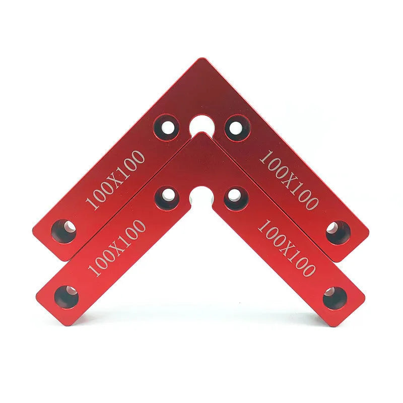 Aluminium alloy right angle woodworking positioning block with measurement scales