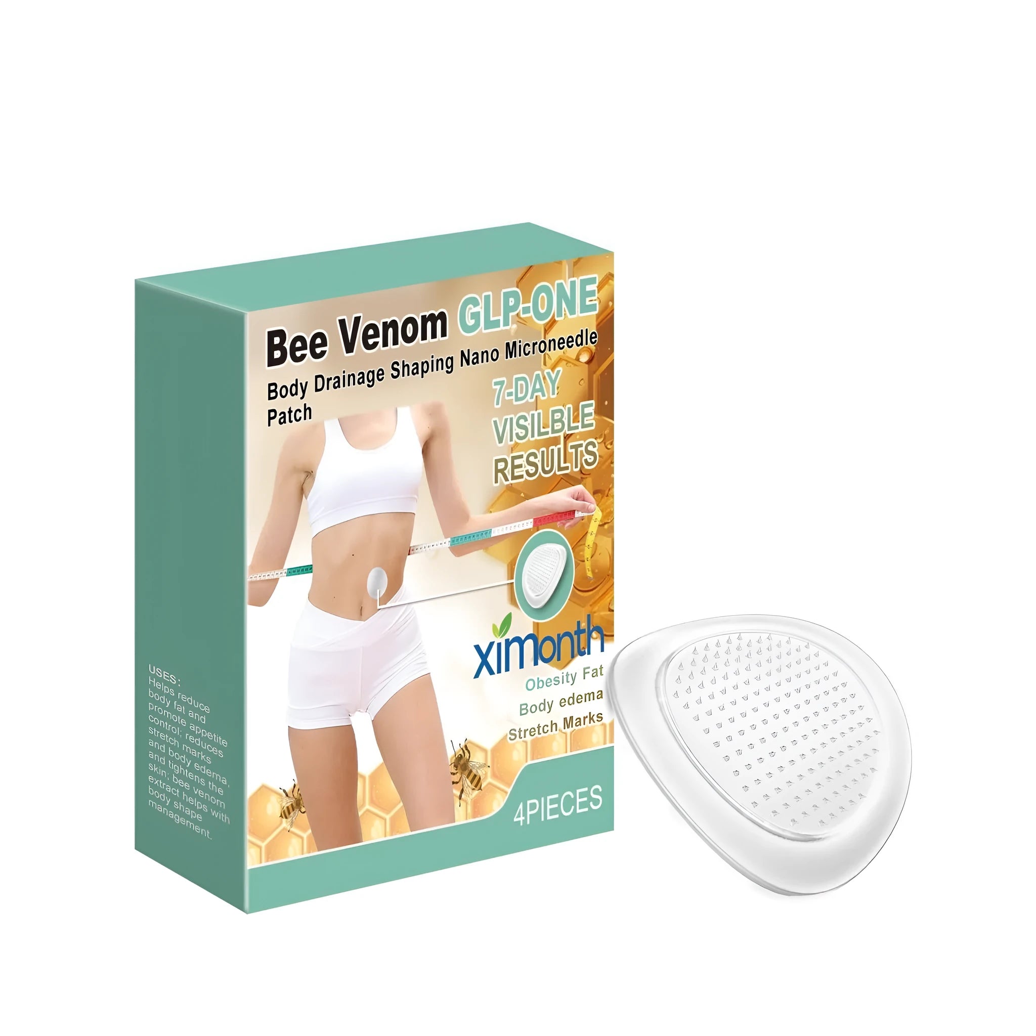 Four nano microneedle patches for body drainage and shaping skincare