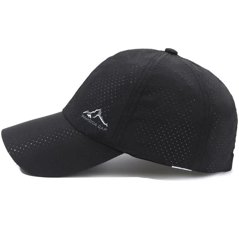 Adjustable Korean-style polyester baseball cap in Army Green colour on a white background.