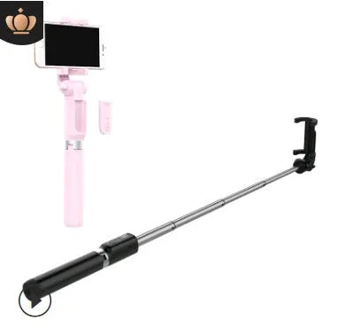 Bluetooth tripod selfie stick with aluminium telescopic rod and phone bracket