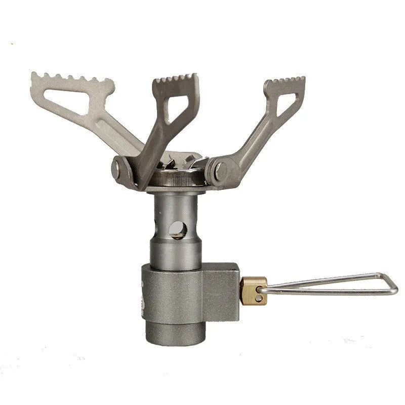 Portable propane camping stove with one-piece furnace for outdoor use