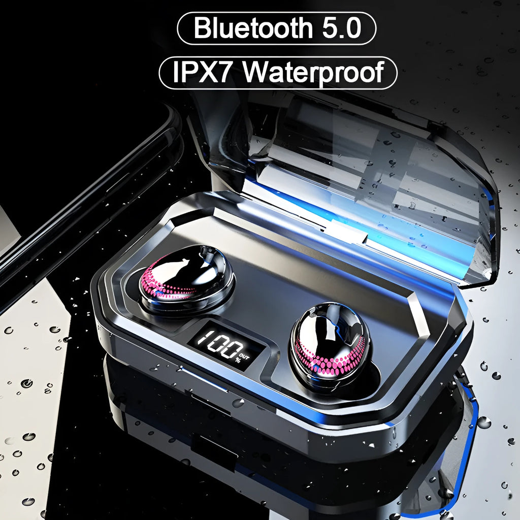 Black X10 Bluetooth wireless earbuds and charging case