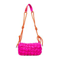 Women's lightweight nylon messenger bag in pillow shape with crossbody strap